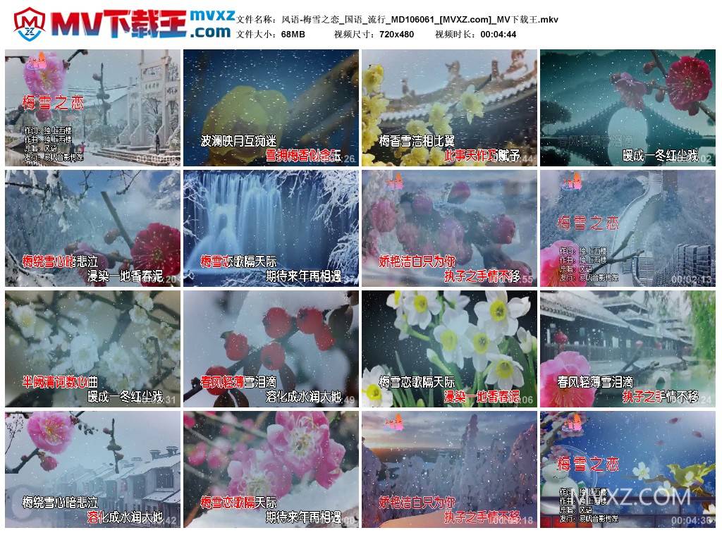 风语-梅雪之恋_国语_流行_MD106061